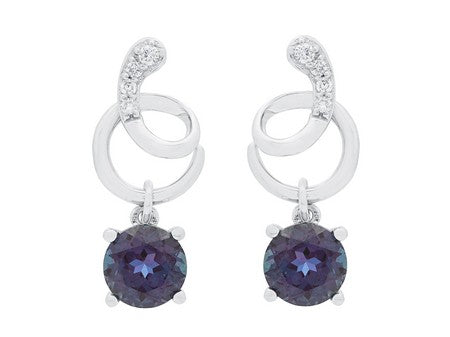 14KW Created Alexandrite Dia Dia-E09083