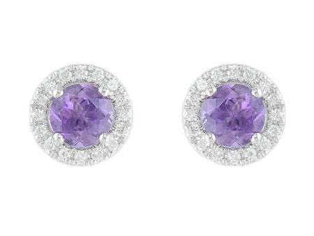 14KY Green Amethyst Dia Dia-E09321