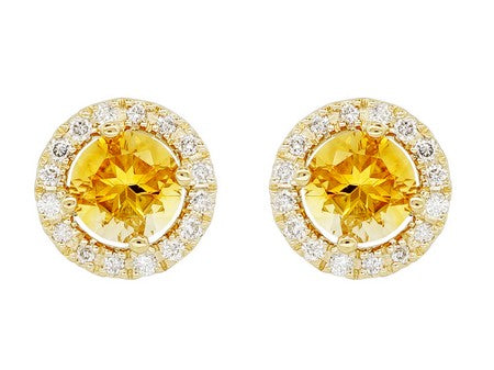 14KY Green Amethyst Dia Dia-E09321