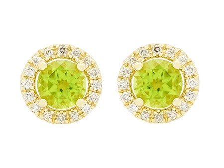 14KY Green Amethyst Dia Dia-E09321