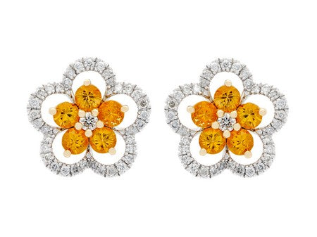 14KTT Yellow Sapphire Dia Dia-E11160