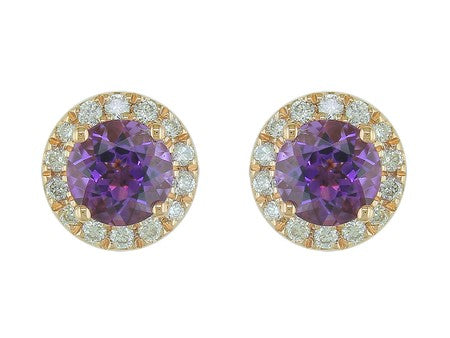 14KW Created Alexandrite Dia Dia-EE0726