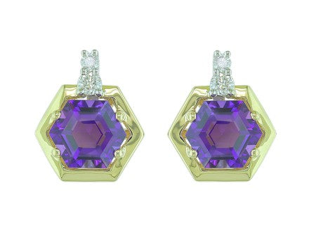 14KW Created Alexandrite Dia Dia-EE3926