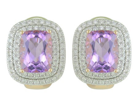 14KP+W Pink Amethyst Dia Dia-EE4030