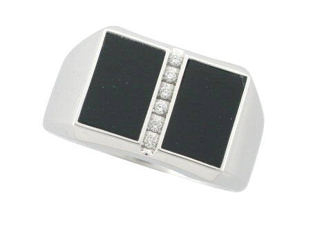 14KY Black Agate Dia Dia-G02393