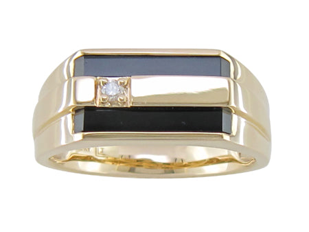 14KW Black Agate Dia Dia-G02585