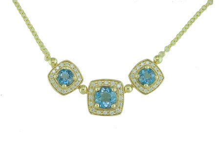 14KY London Blue Topaz Dia Dia-N02341