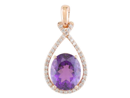 14KW Amethyst Dia Dia-P10100