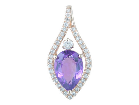 14KP Amethyst Dia Dia-P20685