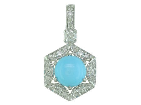 14KY Turquoise Dia Dia-P20787