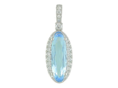 14KY Green Amethyst Dia Dia-P21281