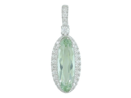 14KY Green Amethyst Dia Dia-P21281