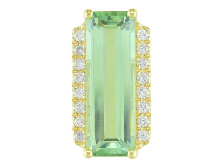 14KY Green Amethyst Dia Dia-P21289