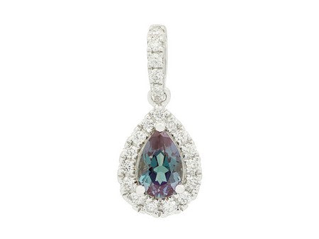 14KW Created Alexandrite Dia Dia-P21311