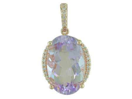 14KY Kunzite Dia Dia-P21457