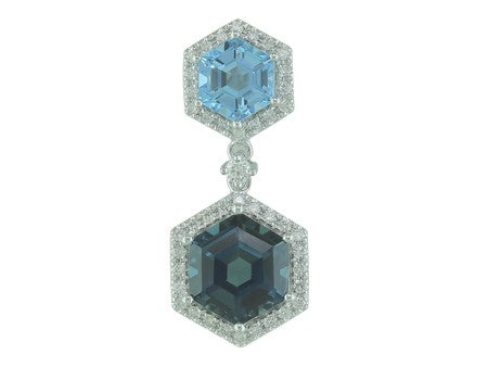 14KW London Blue Topaz B-Topaz Dia-P21533