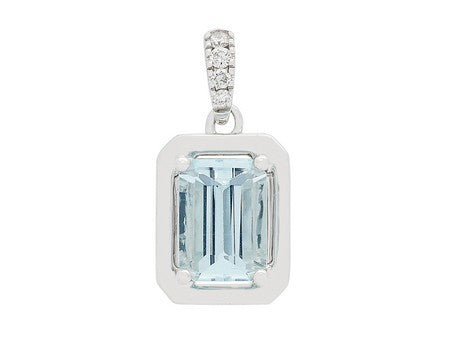 14KW London Blue Topaz Dia Dia-P21763