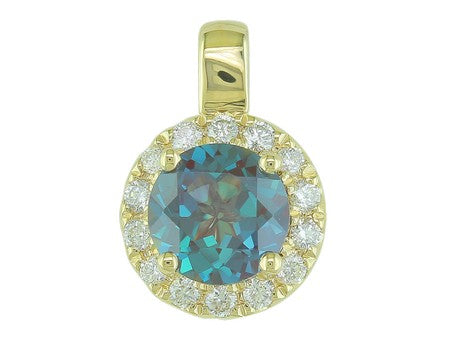 14KW Created Alexandrite Dia Dia-PE0726