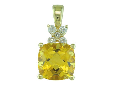 14KY London Blue Topaz Dia Dia-PE1394