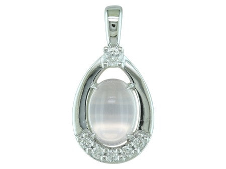 14KY+W Moon Stone Dia Dia-PE3383