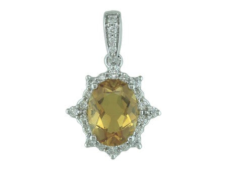 14KY London Blue Topaz Dia Dia-PE3876