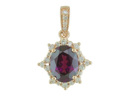 14KY London Blue Topaz Dia Dia-PE3876