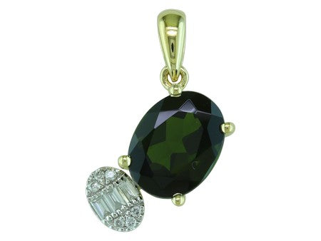 14KTT Green Tourmaline Dia Dia-PG5005