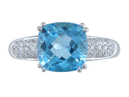 14KW London Blue Topaz Dia Dia-R14943