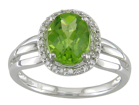 14KW Peridot Dia Dia-R17347