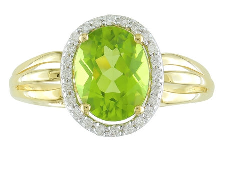 14KW Peridot Dia Dia-R17347