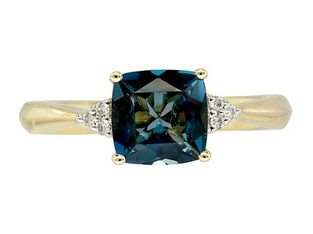 14KW London Blue Topaz Dia Dia-R20388