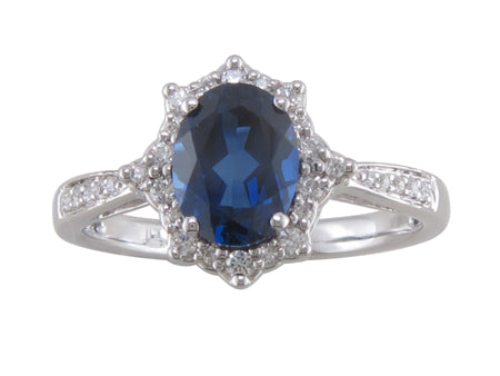 14KW London Blue Topaz Dia Dia-R28786