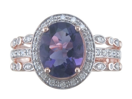 14KP+W Amethyst Dia Dia-R30470