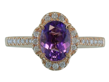 14KP Amethyst Dia Dia-R34418