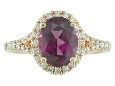 14KP Rhodolite Garnet Dia Dia-R34670