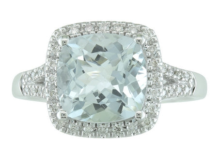 14KW Aquamarine Dia Dia-R34672