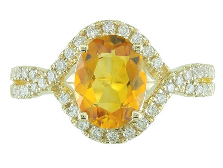 14KY Peridot Dia Dia-R34772