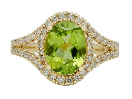 14KY Created Alexandrite Dia Dia-R34773