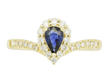 14KY London Blue Topaz Dia Dia-R34814