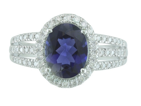 14KW Aquamarine Dia Dia-R34819