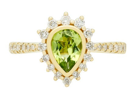 14KY London Blue Topaz Dia Dia-R34820