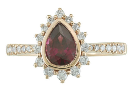 14KY London Blue Topaz Dia Dia-R34820