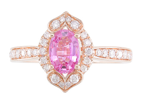 14KP Morganite Dia Dia-R34824