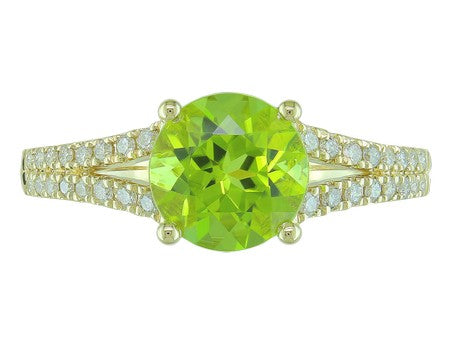 14KY Created Alexandrite Dia Dia-R35352