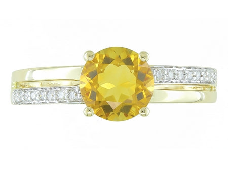 14KTT Citrine Dia Dia-R35353