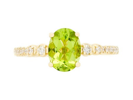 14KY Peridot Dia Dia-R35363