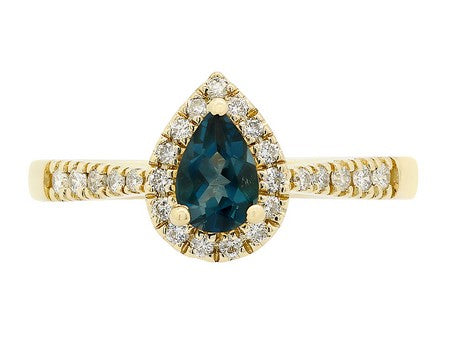 14KY London Blue Topaz Dia Dia-R35579