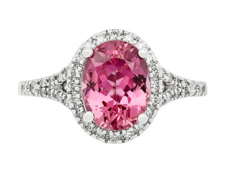 14KW Pink Tourmaline Dia Dia-R35718