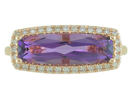 14KW Green Amethyst Dia Dia-R35864