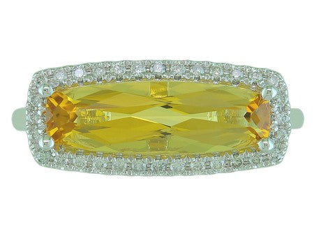 14KW Green Amethyst Dia Dia-R35864